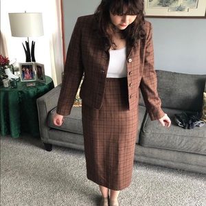Vintage Wool Harvé Benard Two Piece Skirt Suit